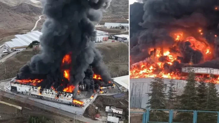 Kırıkkale'de kimya fabrikasında yangın