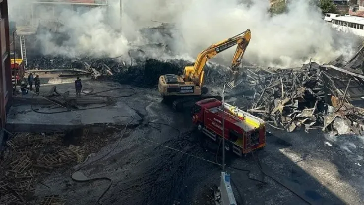 Konya'da silah fabrikasında korkutan yangın