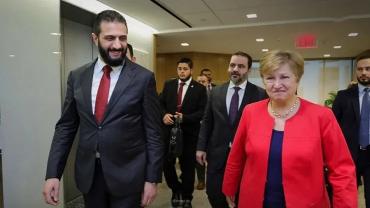Suriye Cumhurbaşkanı Şara, IMF Başkanı ile görüştü