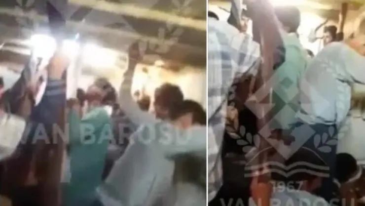 Van'da Batan Tekneden Görüntüler Ortaya Çıktı