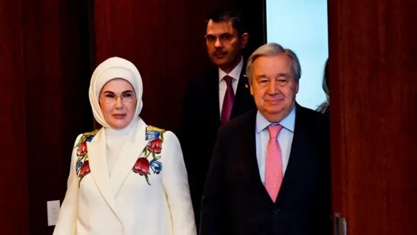 Emine Erdoğan BM Genel Sekreteri ile görüştü