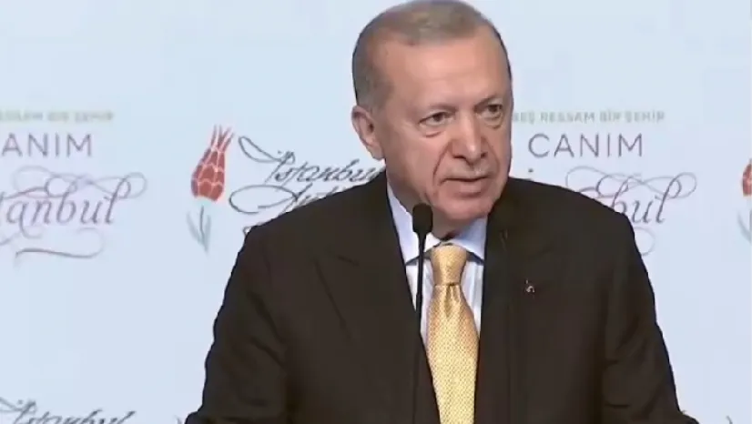 Erdoğan, 'Beş ressam bir şehir' töreninde konuştu