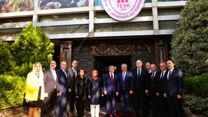 TESK, Eski Başbakan Davutoğlu'nu Ağırladı