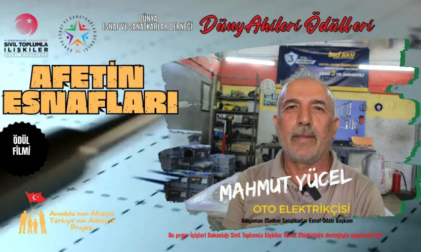 Adıyaman'da 'Afetin Esnafı' Ödülü Mahmut Yücel'e: 'Biz Ona Deprem Değil, Kıyamet Diyoruz'