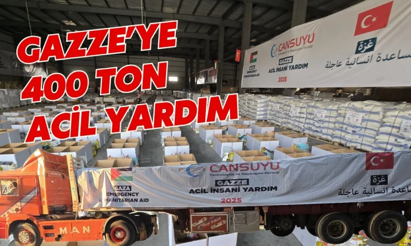 Cansuyu'ndan Gazze'ye 500 Ton Acil Yardım