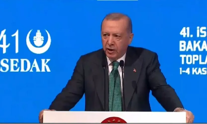 Erdoğan İSEDAK toplantısında konuşuyor