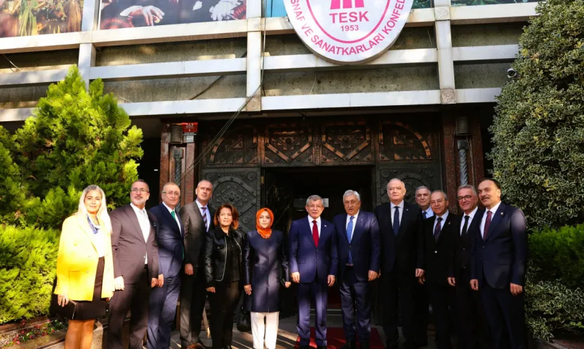 TESK, Eski Başbakan Davutoğlu'nu Ağırladı