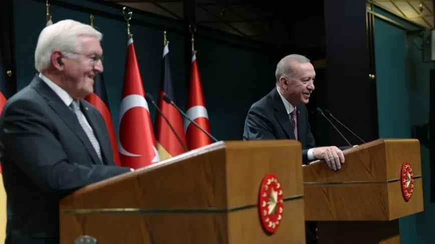 Steinmeier'la ortak basın toplantısı… Erdoğan’dan ‘İsrail’le ticaret’ çıkışı!